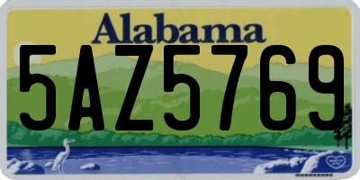 AL license plate 5AZ5769