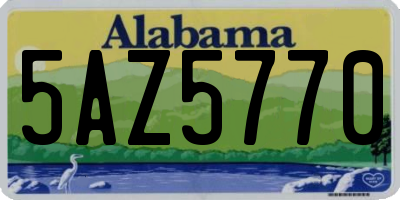AL license plate 5AZ5770