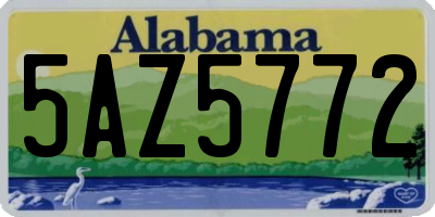 AL license plate 5AZ5772