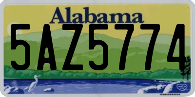 AL license plate 5AZ5774