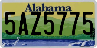 AL license plate 5AZ5775