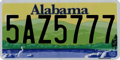 AL license plate 5AZ5777