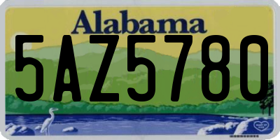 AL license plate 5AZ5780