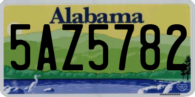 AL license plate 5AZ5782