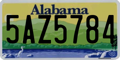 AL license plate 5AZ5784