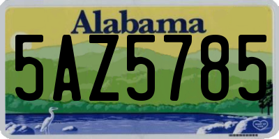 AL license plate 5AZ5785