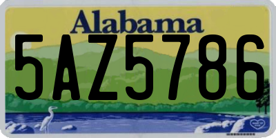 AL license plate 5AZ5786