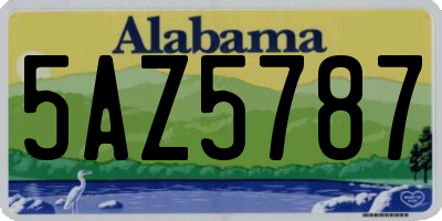AL license plate 5AZ5787