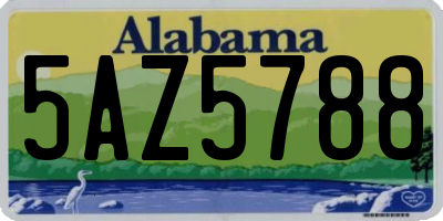 AL license plate 5AZ5788