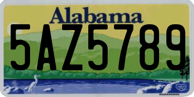 AL license plate 5AZ5789
