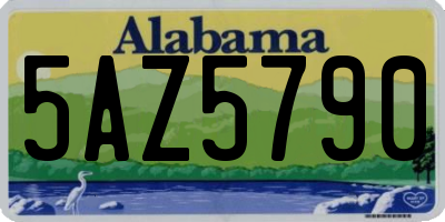 AL license plate 5AZ5790
