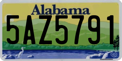AL license plate 5AZ5791