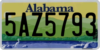 AL license plate 5AZ5793