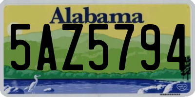 AL license plate 5AZ5794