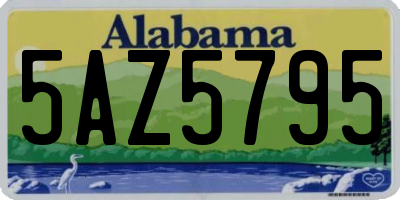 AL license plate 5AZ5795