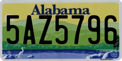 AL license plate 5AZ5796