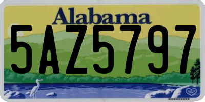 AL license plate 5AZ5797