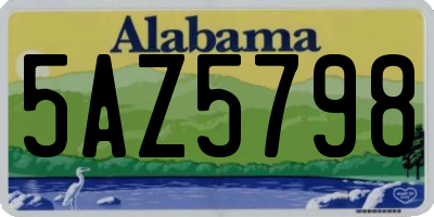 AL license plate 5AZ5798