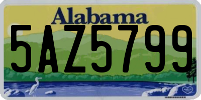 AL license plate 5AZ5799