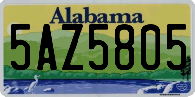 AL license plate 5AZ5805