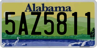 AL license plate 5AZ5811