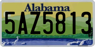 AL license plate 5AZ5813