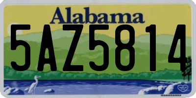 AL license plate 5AZ5814