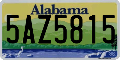 AL license plate 5AZ5815