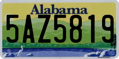 AL license plate 5AZ5819