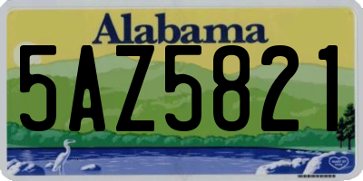 AL license plate 5AZ5821