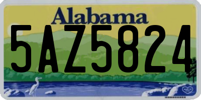 AL license plate 5AZ5824