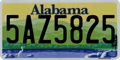 AL license plate 5AZ5825