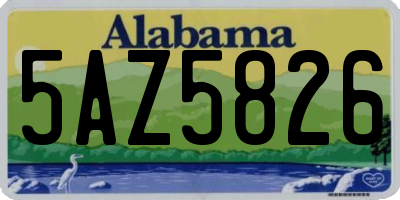 AL license plate 5AZ5826