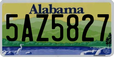 AL license plate 5AZ5827