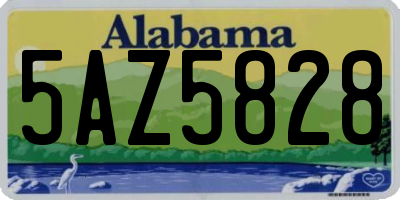 AL license plate 5AZ5828