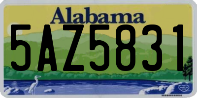 AL license plate 5AZ5831