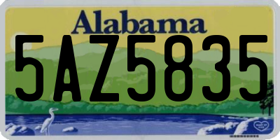 AL license plate 5AZ5835