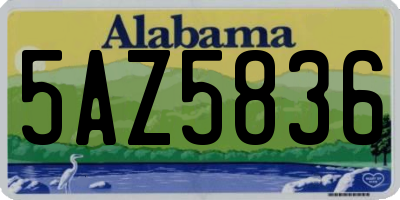 AL license plate 5AZ5836