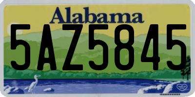 AL license plate 5AZ5845