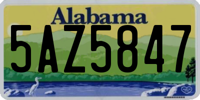 AL license plate 5AZ5847