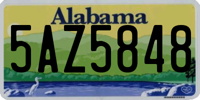 AL license plate 5AZ5848