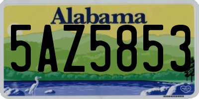 AL license plate 5AZ5853