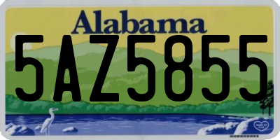 AL license plate 5AZ5855