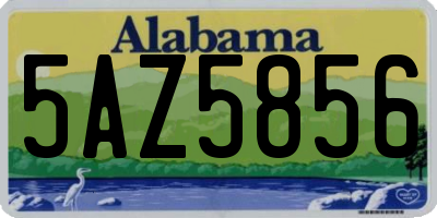 AL license plate 5AZ5856