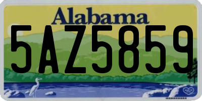 AL license plate 5AZ5859