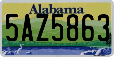 AL license plate 5AZ5863
