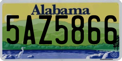 AL license plate 5AZ5866