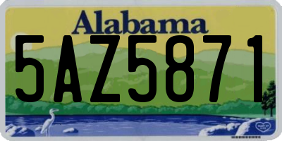 AL license plate 5AZ5871