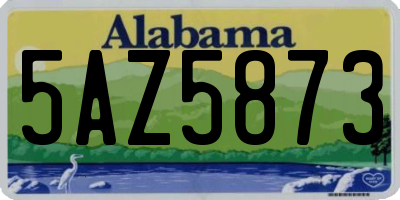 AL license plate 5AZ5873