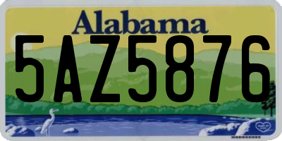 AL license plate 5AZ5876